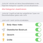 Berechtigungen für Apple Health erteilen