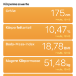 Anzeige der Körperwerte in Apple Health